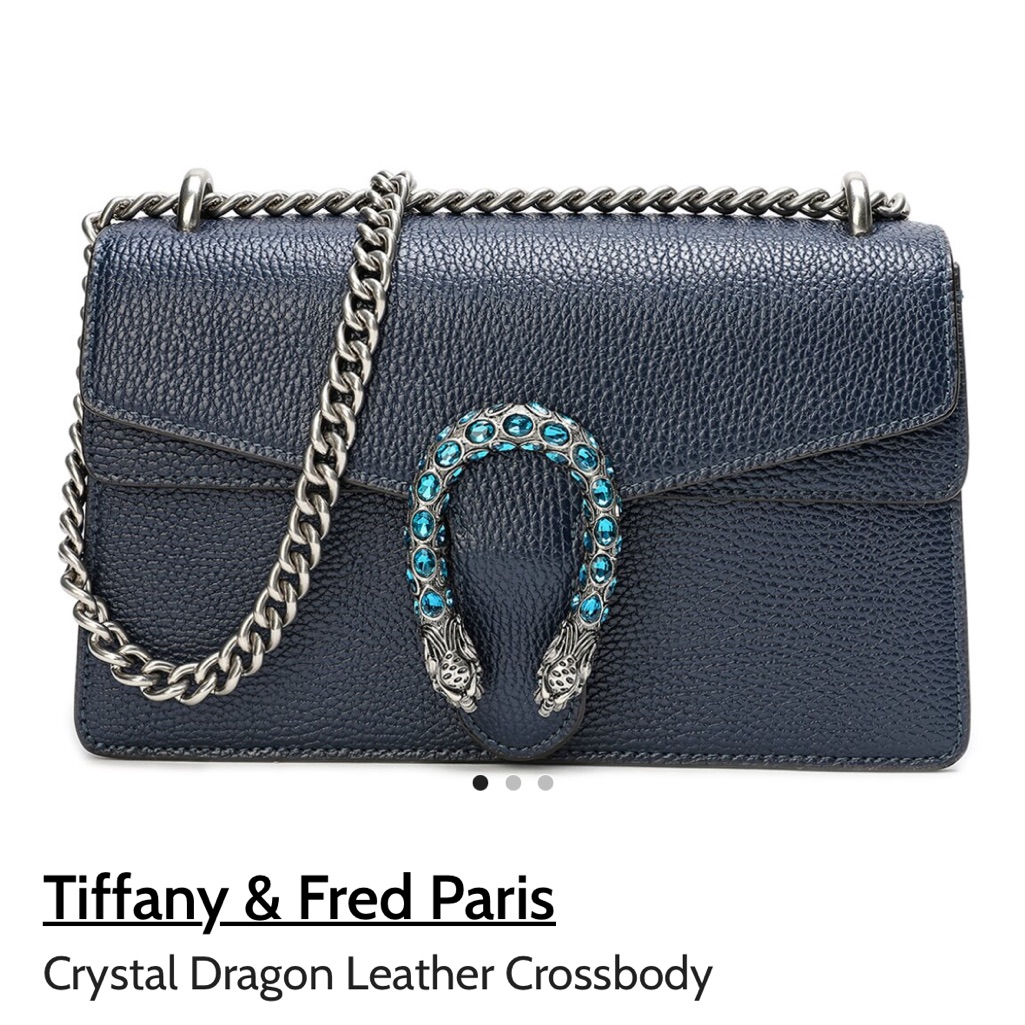 Tiffany & Fred Crystal Dragon Leather Crossbody Bag - Brand New!